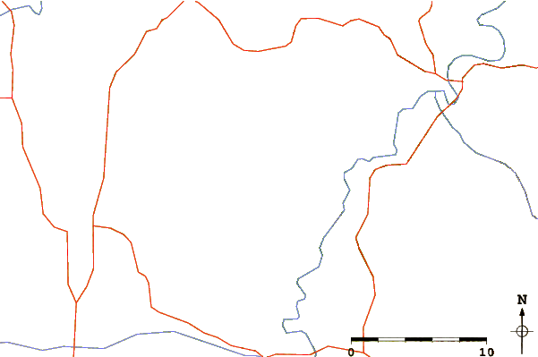 Roads and rivers around Missouri Buttes