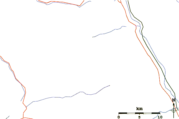 Roads and rivers around Missouri Mountain