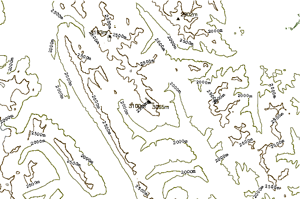 Mountain peaks around Mist Mountain