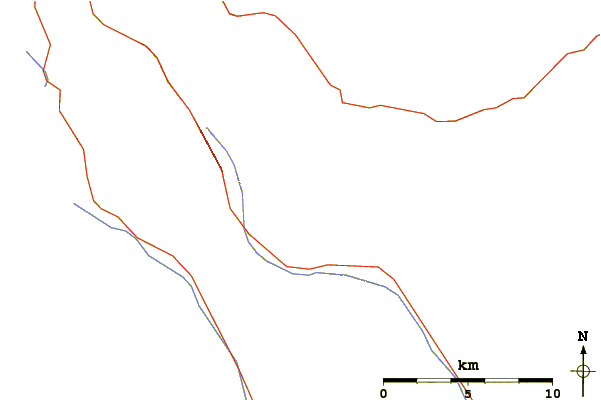 Roads and rivers around Mist Mountain