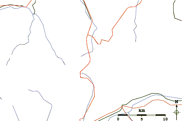 Roads and rivers around Mittaghorn (Rawilpass)