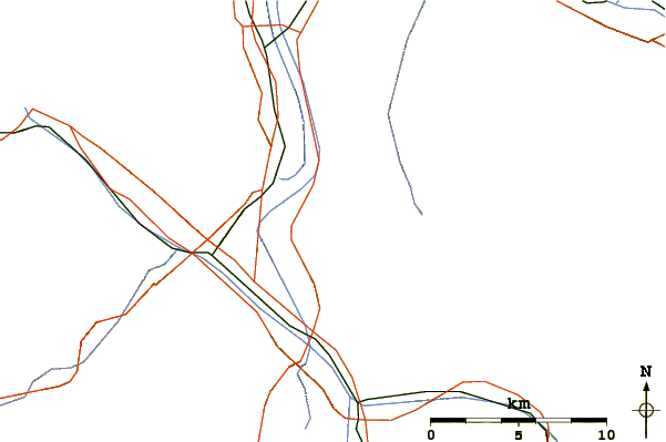 Roads and rivers around Mittagspitz