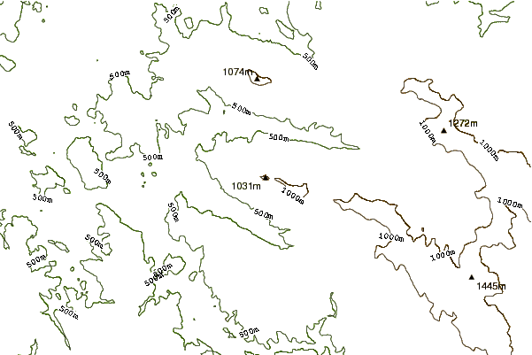 Mountain peaks around Mittagstein