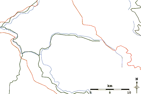 Roads and rivers around Mittagstein