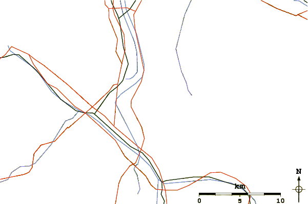 Roads and rivers around Mittlerspitz