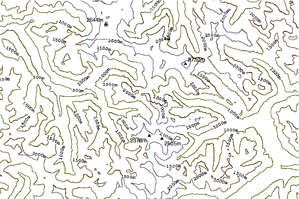 Mountain peaks around Mix-up Peak