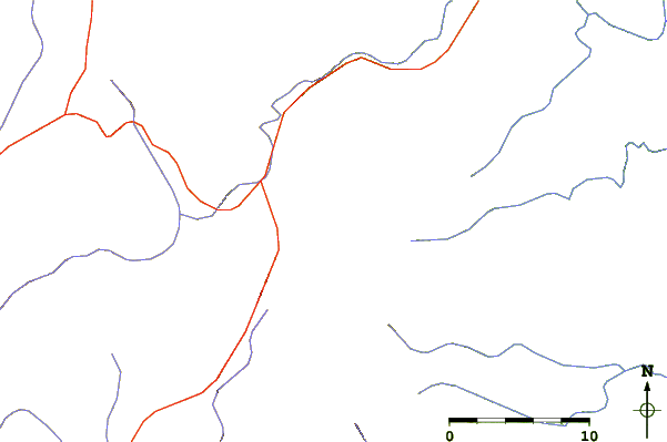 Roads and rivers around Mizri Ghar