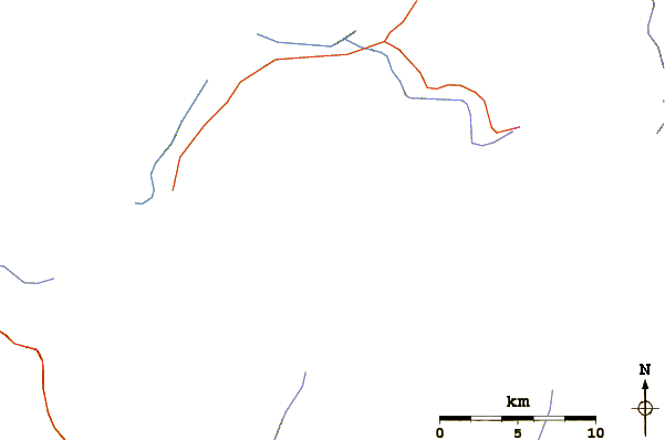 Roads and rivers around Mocho-Choshuenco