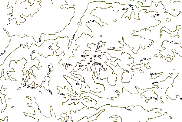 Mountain peaks around Moel Sych