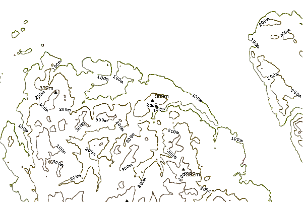 Mountain peaks around Moelfre Isaf