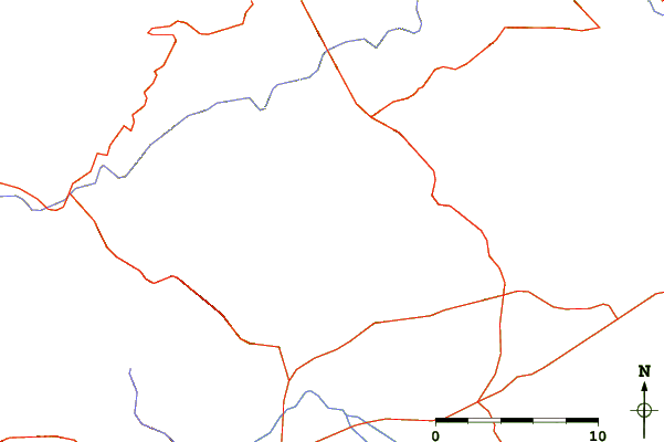 Roads and rivers around Mokra Gora (Pogled)