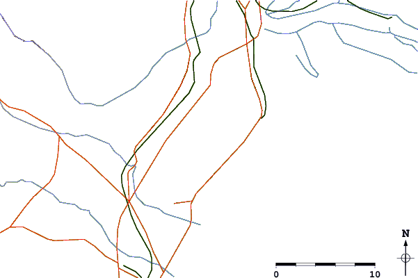 Roads and rivers around Molacima