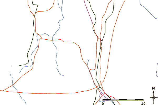 Roads and rivers around Molard Noir