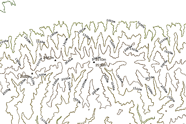 Mountain peaks around Moldoveanu