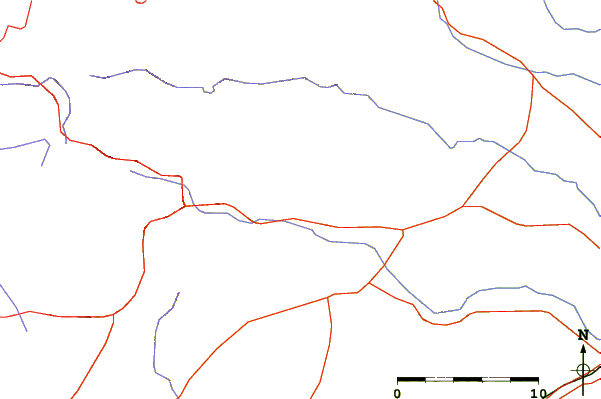 Roads and rivers around Moles de Xert