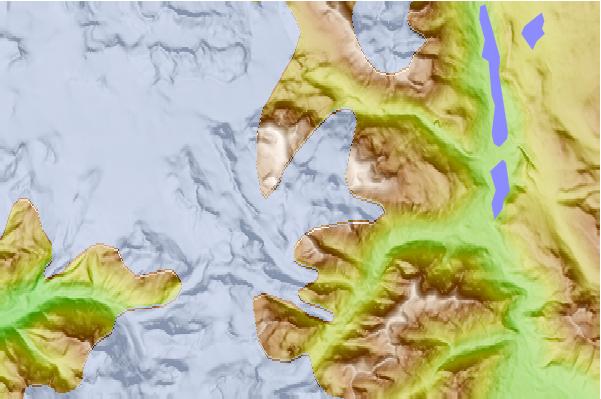 Surf breaks located close to Monarch Mountain