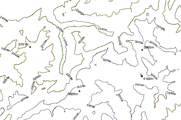 Mountain peaks around Monch