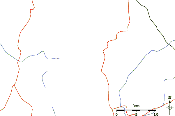 Roads and rivers around Fóia