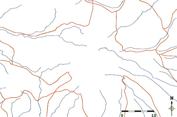 Roads and rivers around Moncong Lompobatang