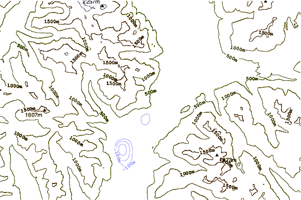 Mountain peaks around Monmouth Creek complex