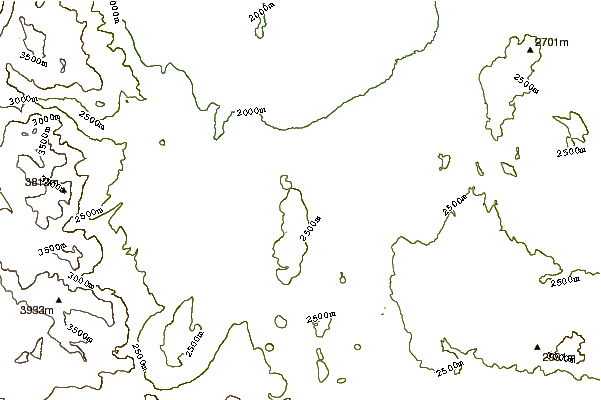 Mountain peaks around Mono Craters