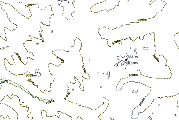 Mountain peaks around Mons Peak