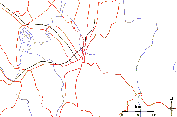 Roads and rivers around Monserrate