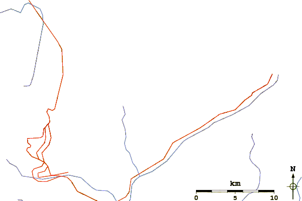 Roads and rivers around Mont Avril