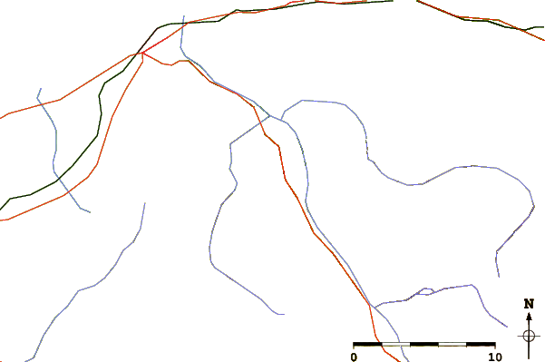 Roads and rivers around Mont Billiat