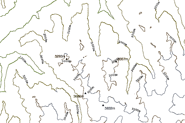 Mountain peaks around Mont Blava