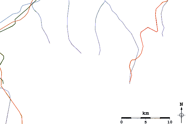 Roads and rivers around Mont Blava