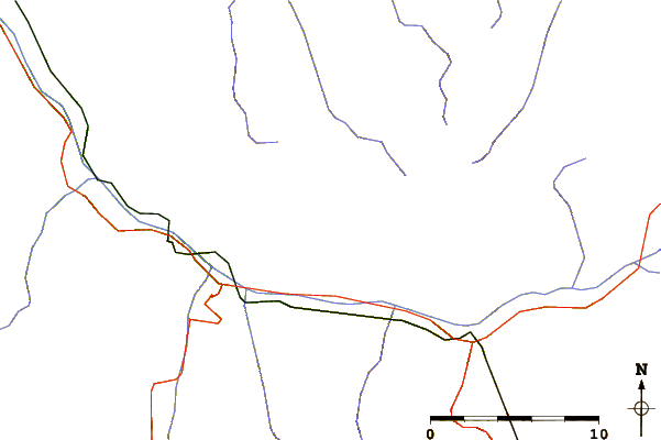 Roads and rivers around Mont Brequin