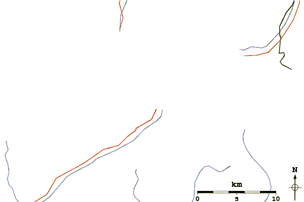 Roads and rivers around Mont Brûlé