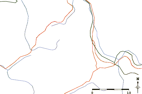 Roads and rivers around Mont Charvet