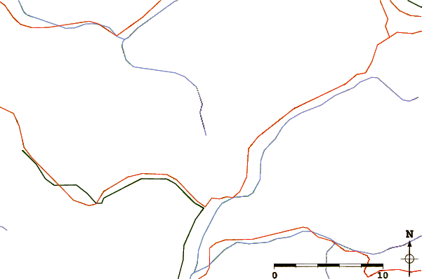 Roads and rivers around Mont Charvin (Aravis)