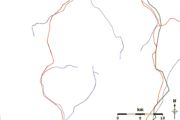 Roads and rivers around Mont Clapier