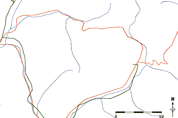 Roads and rivers around Mont Coin