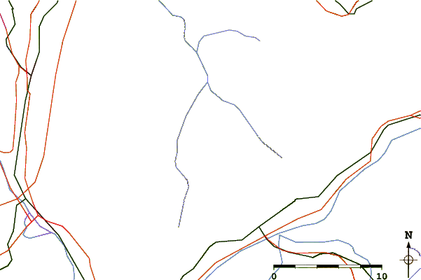 Roads and rivers around Mont Colombier