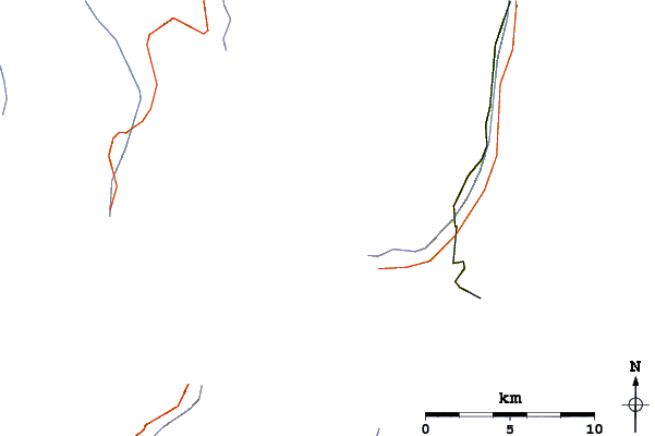 Roads and rivers around Mont Durand