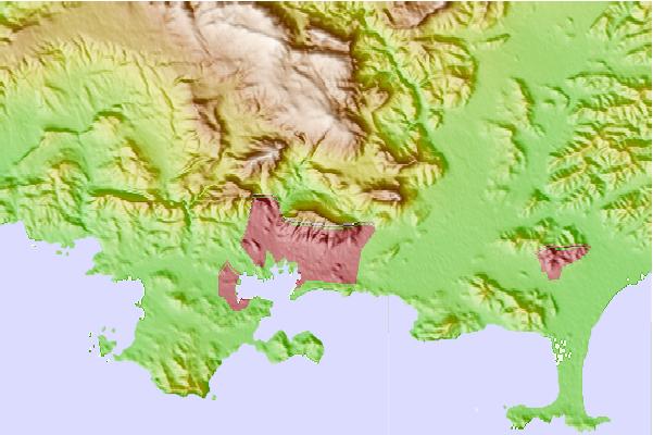 Surf breaks located close to Mont Faron