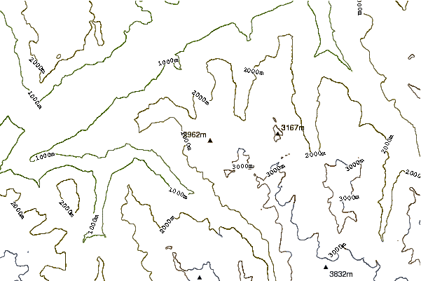 Mountain peaks around Mont Gelé (3023)