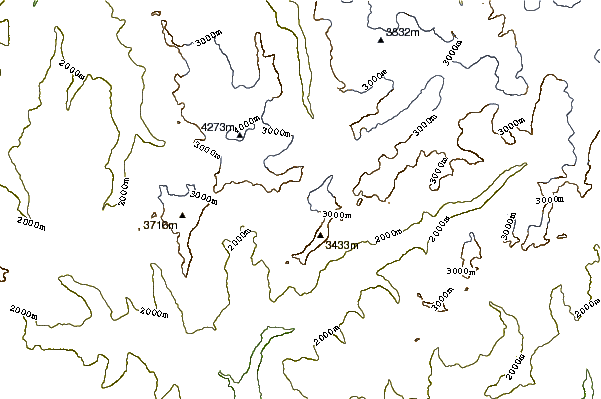 Mountain peaks around Mont Gele