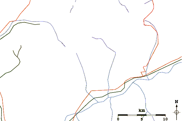 Roads and rivers around Mont Gond