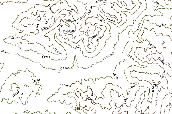 Mountain peaks around Mont Guillaume