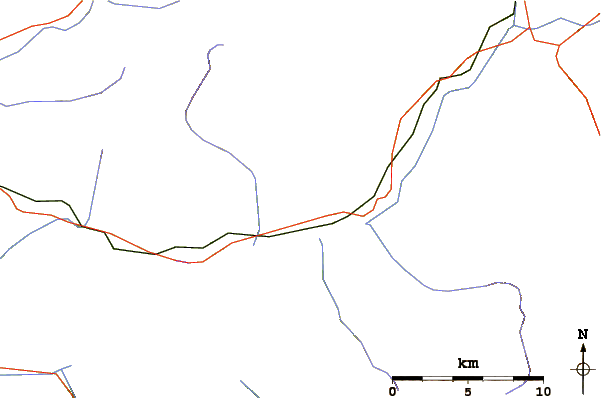 Roads and rivers around Mont Guillaume