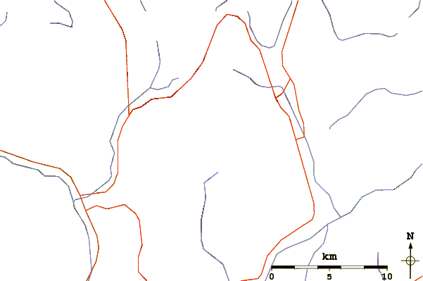 Roads and rivers around Mont Jacques-Cartier