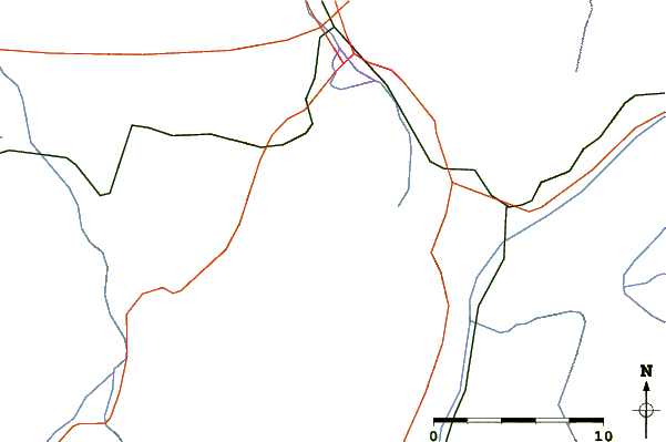 Roads and rivers around Mont Joigny