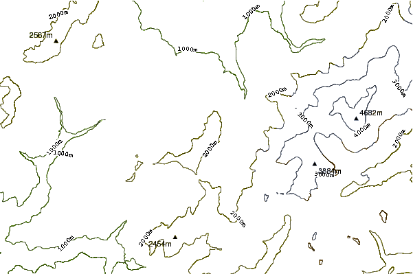 Mountain peaks around Mont Joly