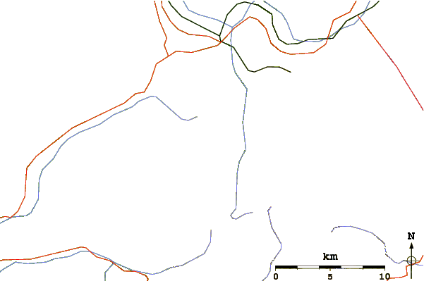 Roads and rivers around Mont Joly