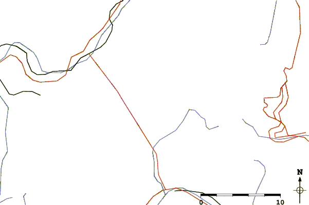 Roads and rivers around Mont Mallet